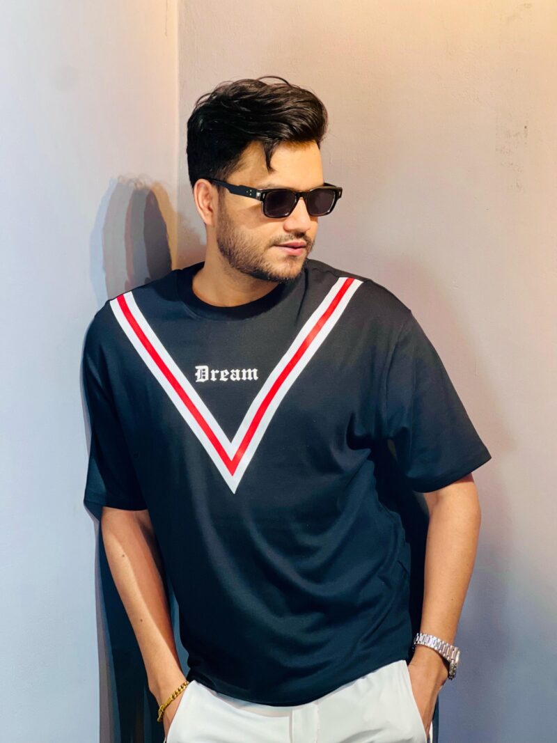 Drop Shoulder T-Shirt  Black